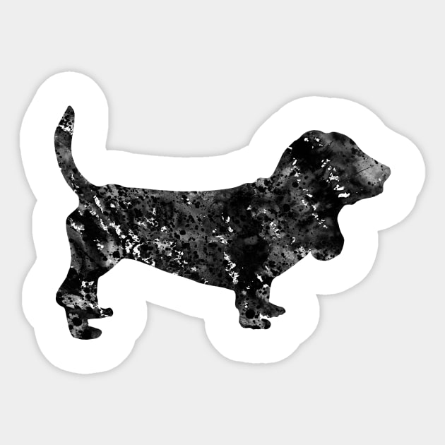 Basset Hound Sticker by erzebeth